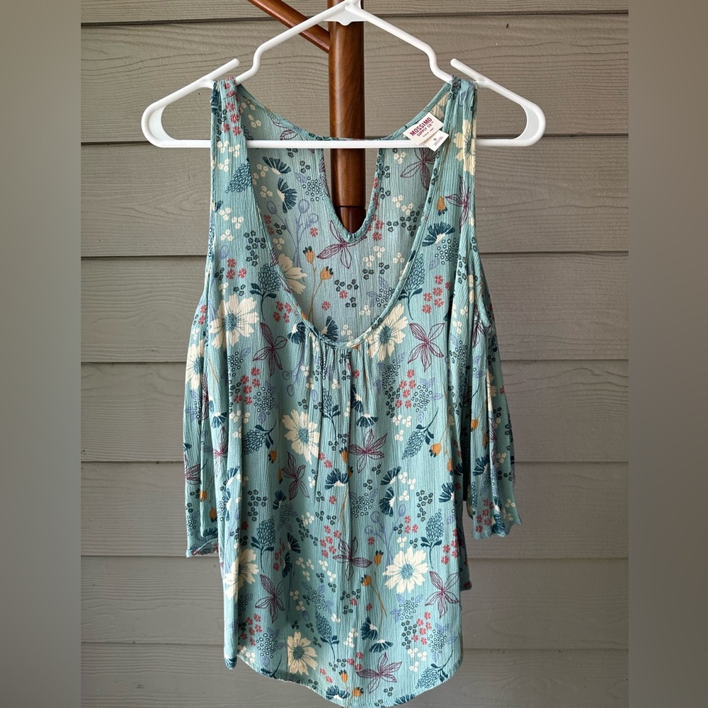 Mossimo Cold Shoulder Floral Blouse